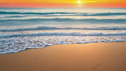 Obraz premium sunset over the beach