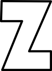 Fototapeta premium English alphabet Outline