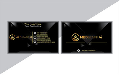  Modern and Creative Business card templete. Modern shape with abstract Business card.Vector illustration.