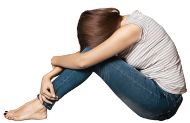 Concept violence in family with an unhappy woman