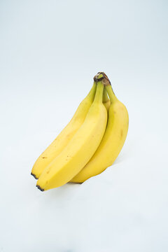 Fresh produce bananas berry on white background
