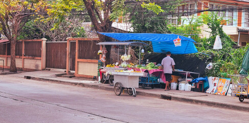 Green grocer on the streets of Bangkok