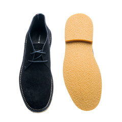 suede men's leather boots with laces, demi-season shoes