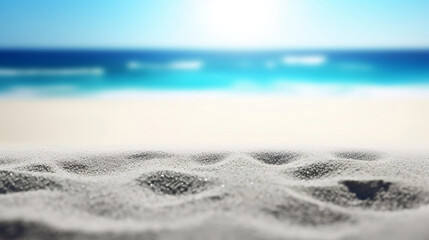 Sparkling Blue Waters, white Sand. created with Generative AI