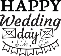 happy Wedding Day svg