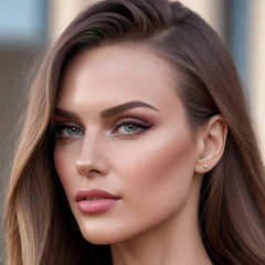 Naklejka premium close up portrait of a woman