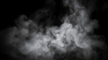 Abstract smoke and fog on black background. created with Generative AI