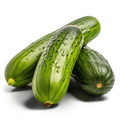 fresh green cucumber isolated
