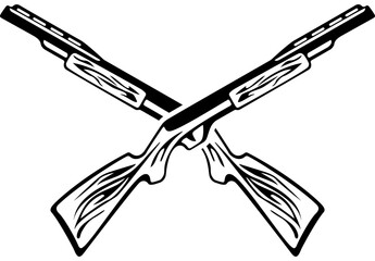 Shotgun hunting emblem