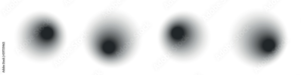 Poster halftone circle dust set. stipple grunge round sand grain effect. dotwork solar eclipse pattern. noi