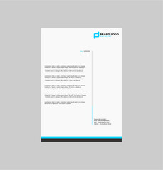 Professional simple and clean minimal corporate letterhead template design