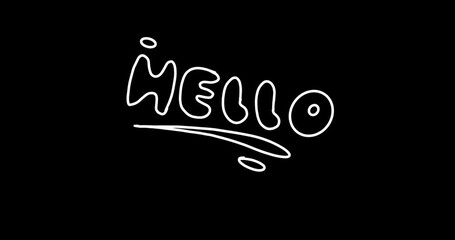 Animated Sticker Set: Smile Daisy, Rainbow, Heart, Arrow, Mushroom, Shining Stars. Boho Kids Sticker, Doodle Style Isolated on Black. Hand-Drawn Loop 4K Video on Transparent Background, Alpha Channel. - Powered by Adobe