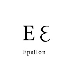 Epsilon icon vector logo design template