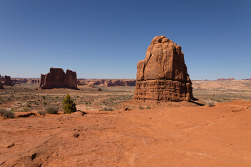 Beautiful rock formations in Arches National Park, Utah