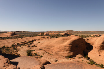 View of famous Delicate Arch in Arches National Park in Moab