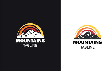 Mountain logo design for company and business 