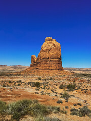 Fototapeta na wymiar Beautiful rock formations in Arches National Park, Utah