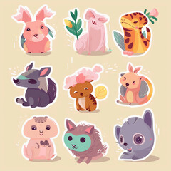 Charming Cartoon Crew Sticker Shop