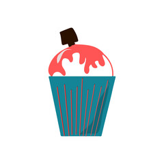 cupcake with chocolate