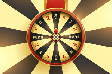 Jackpot fortune wheel background Illustration. Concept of risk, luck, gambling
