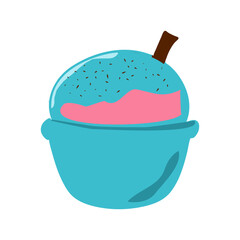 cupcake with icingand chocolate