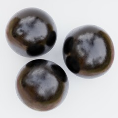 Realistic 3D Render of Black Pearl