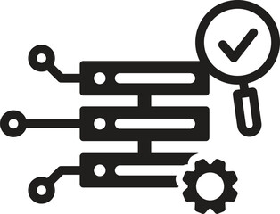 big data capturing, storage and analysis, technology solution vector icon, illustration