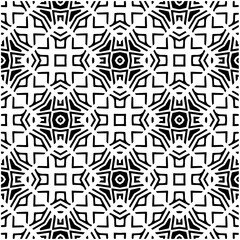 Fototapeta premium Monochrome pattern. Abstract texture for fabric print, card, table cloth, furniture, banner, cover, invitation, decoration, wrapping.seamless repeating pattern.Black and white color.