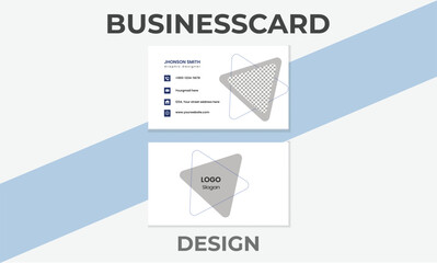 Modern and simple white business card design. Flat design vector abstract Creative and Clean Business Card Template.

