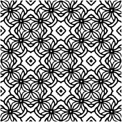 Monochrome pattern. Abstract texture for fabric print, card, table cloth, furniture, banner, cover, invitation, decoration, wrapping.seamless repeating pattern.Black and white color.