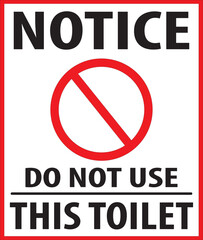 Do not use this toilet sign vector 