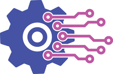 Digital tech flat icon