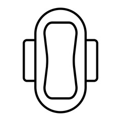 Menstrual Pad Thin Line Icon