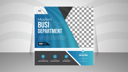 Creative Modern Business department post banner template Design, Corporate social media web banner design, Facebook Post,