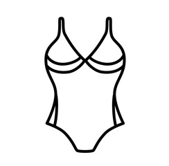 Swim suit summer beach doodle outline icon