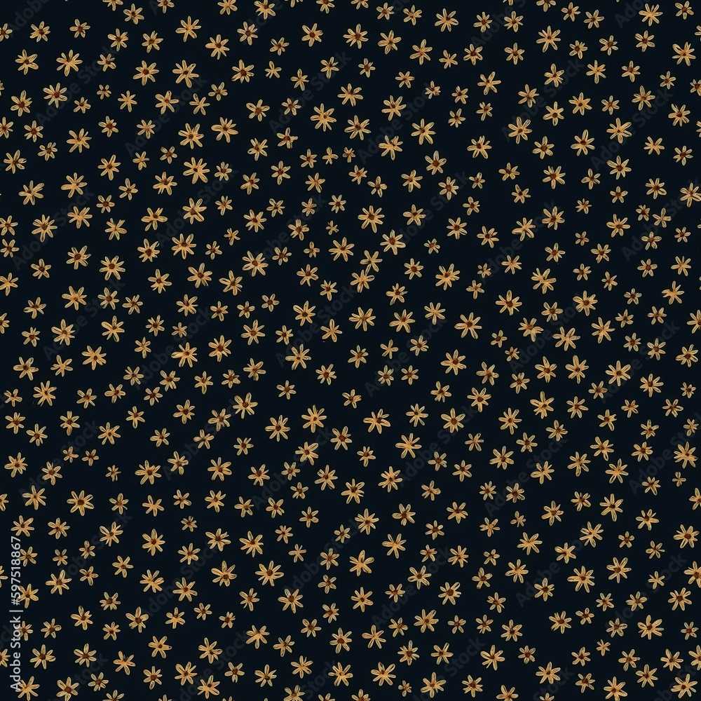 Poster seamless tileable tiny flowers background pattern