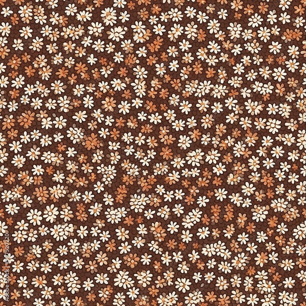 Poster seamless tileable tiny flowers background pattern
