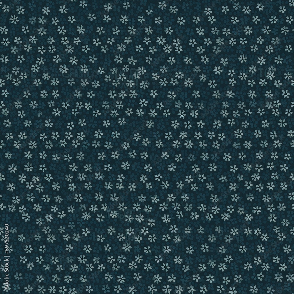 Poster seamless tileable tiny flowers background pattern
