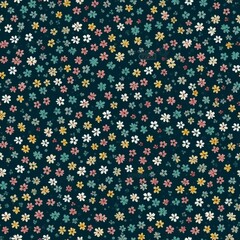 Fototapeta na wymiar Seamless tileable tiny flowers background pattern