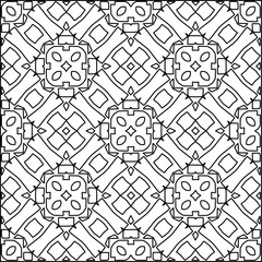 Stylish texture with figures from lines.Abstract geometric black and white pattern for web page, textures, card, poster, fabric, textile. Monochrome graphic repeating design. 