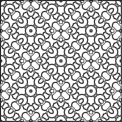 Stylish texture with figures from lines.Abstract geometric black and white pattern for web page, textures, card, poster, fabric, textile. Monochrome graphic repeating design. 