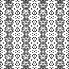 Stylish texture with figures from lines.Abstract geometric black and white pattern for web page, textures, card, poster, fabric, textile. Monochrome graphic repeating design. 