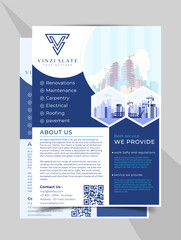 Flyer template layout design. Corporate business annual report, catalog, magazine, brochure, flyer...
