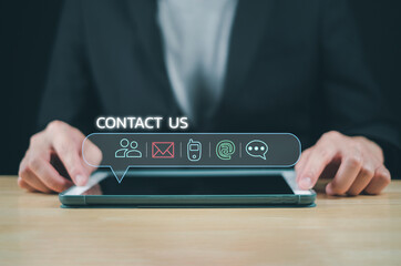Customer service hotline contact us people leading corporate marketing connect business people...
