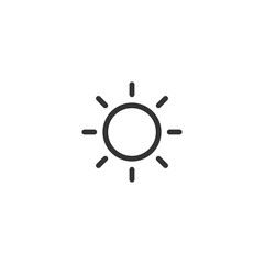 line Sun Icon for Brightness