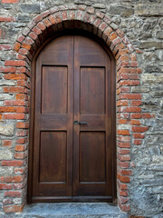 Large wooden doors in Italy