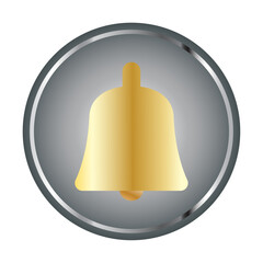 Golden yellow bells in round metal