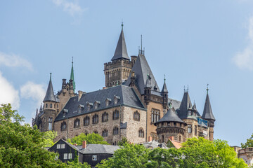 Fototapeta na wymiar Wernigeröder Schloss im Harz, Deutschland 