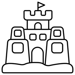 Premium download icon of castle 