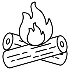 Perfect design icon of fireplace 